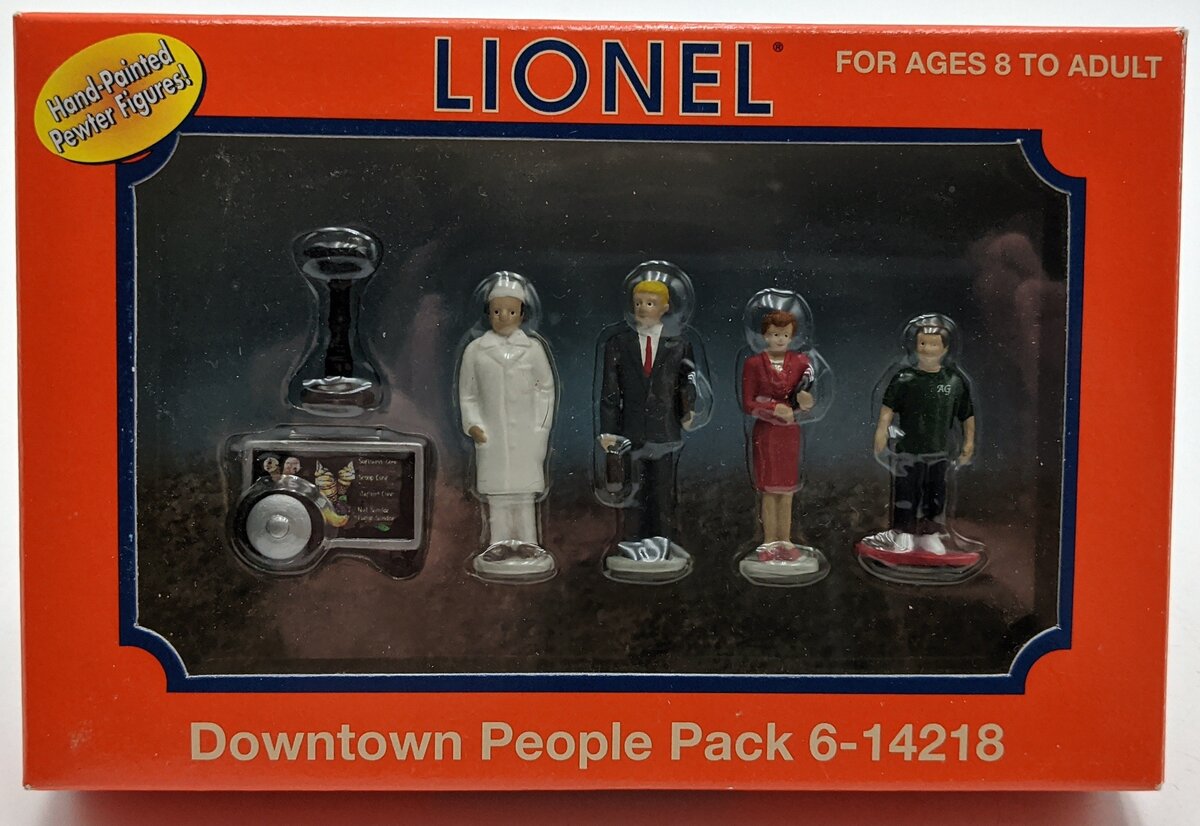 Lionel 6-14218 O Scale Downtown People Hand Painted Pewter Figures (Set of 6)