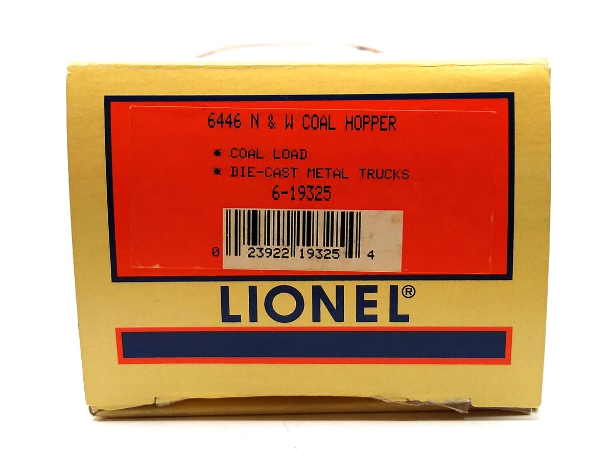 Lionel 6-19325 N&W 4-Bay Weathered Hopper w/ Coal Load #6446 LN/Box