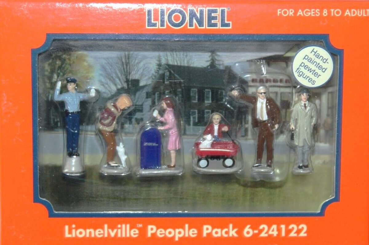 Lionel 6-24122 O Scale Lionelville People Pack Pewter Figures (Set of 6)