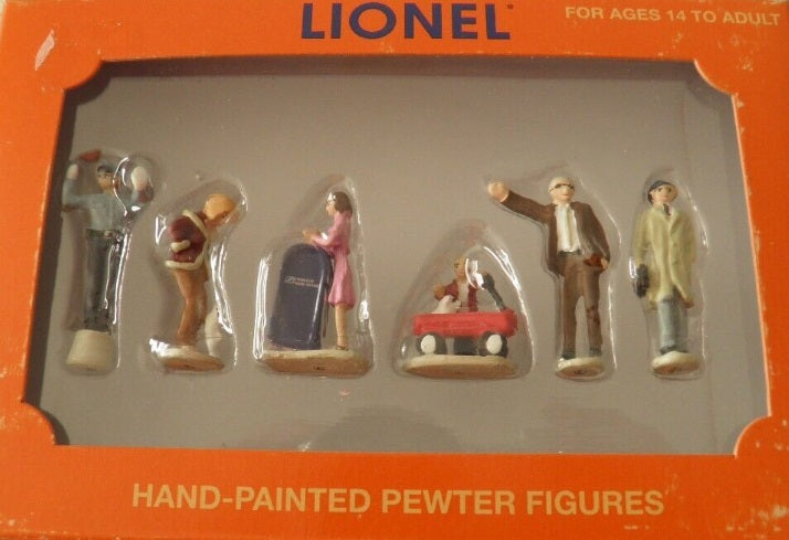 Lionel 6-24122 O Scale Lionelville People Pack Pewter Figures (Set of 6)