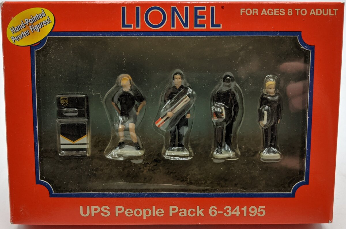 Lionel 6-34195 O UPS Delivery People Hand Painted Pewter Figures #2 (Set of 5)