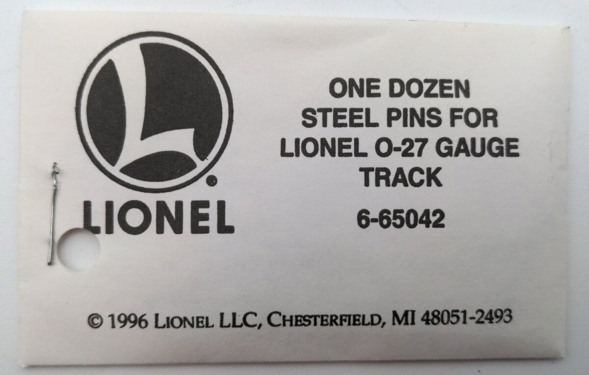 Lionel 6-65042 O-27 Steel Track Pins (Pack of 12)