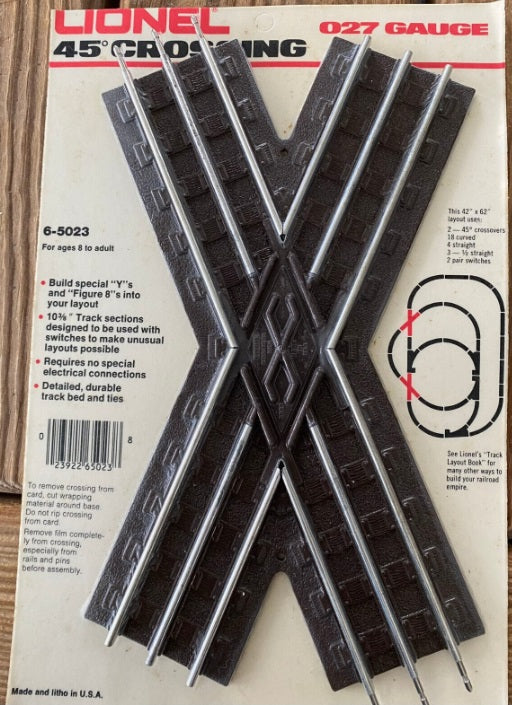 Lionel 6-65023 O27 Gauge 45 Degree Crossover