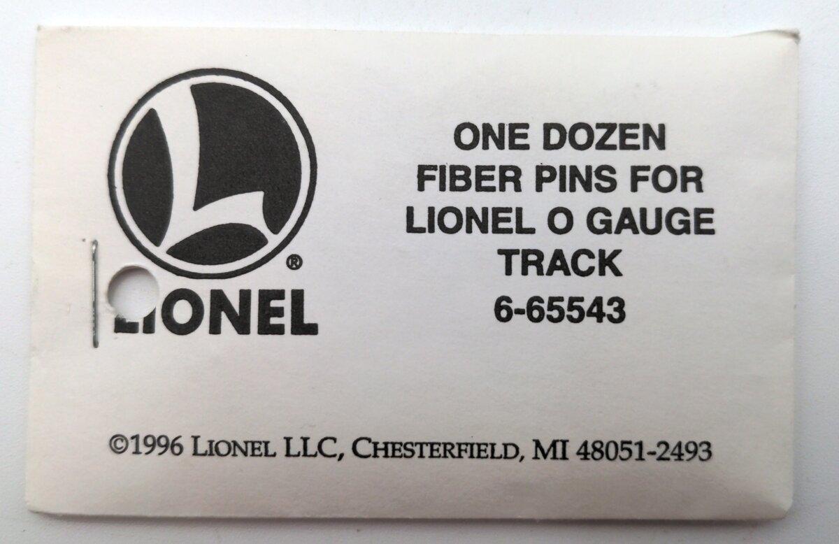 Lionel 6-65543 O Gauge Track Insulator Fiber Pins (Pack of 12)