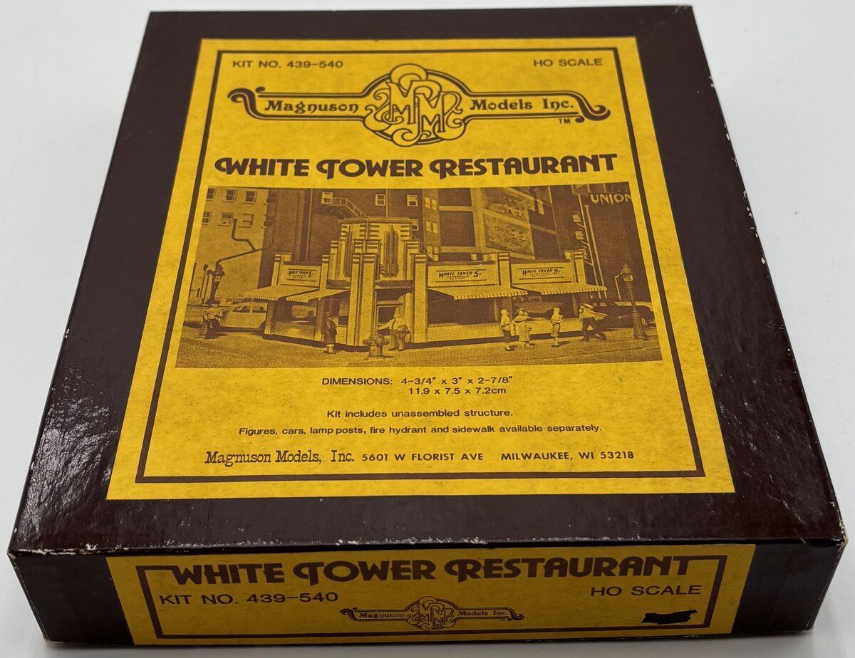 Magnuson Models 439-540 HO Scale White Tower Restaurant Kit