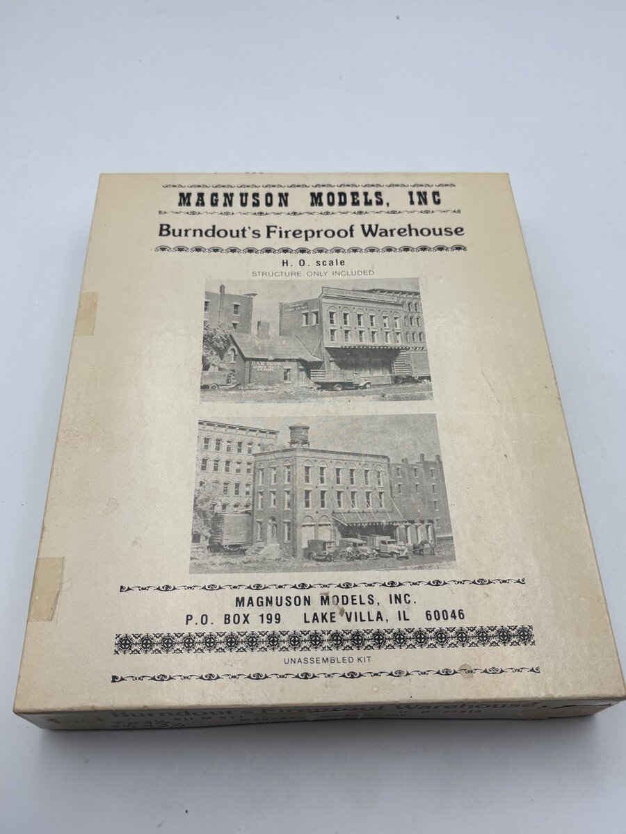 Magnuson Models M511 HO Burndout's Fireproof Warehouse Building Kit