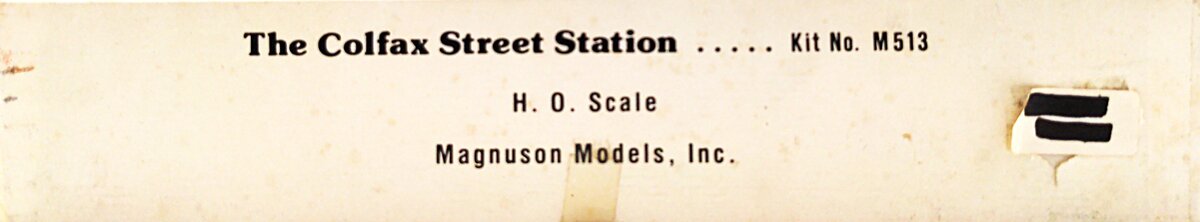Magnuson Models M513 HO Scale The Colfax Street Station Building Kit