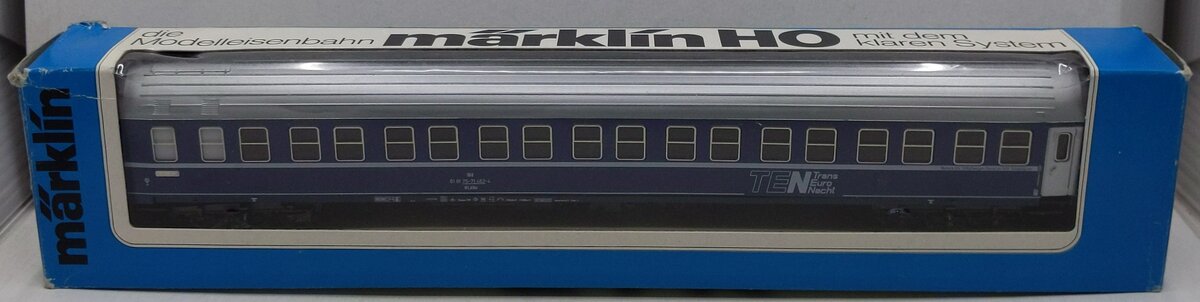 Marklin 4155 HO Trans Euro Nacht WLABm OBB Sleeping Car #: 61 81 75-71 462-4