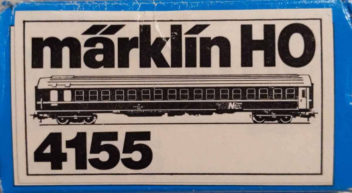 Marklin 4155 HO Trans Euro Nacht WLABm OBB Sleeping Car #: 61 81 75-71 462-4