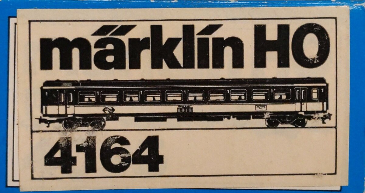 Marklin 4164 HO 1nd Class Intercity Passenger Car W/ Interior #50 84 10-70 672-7