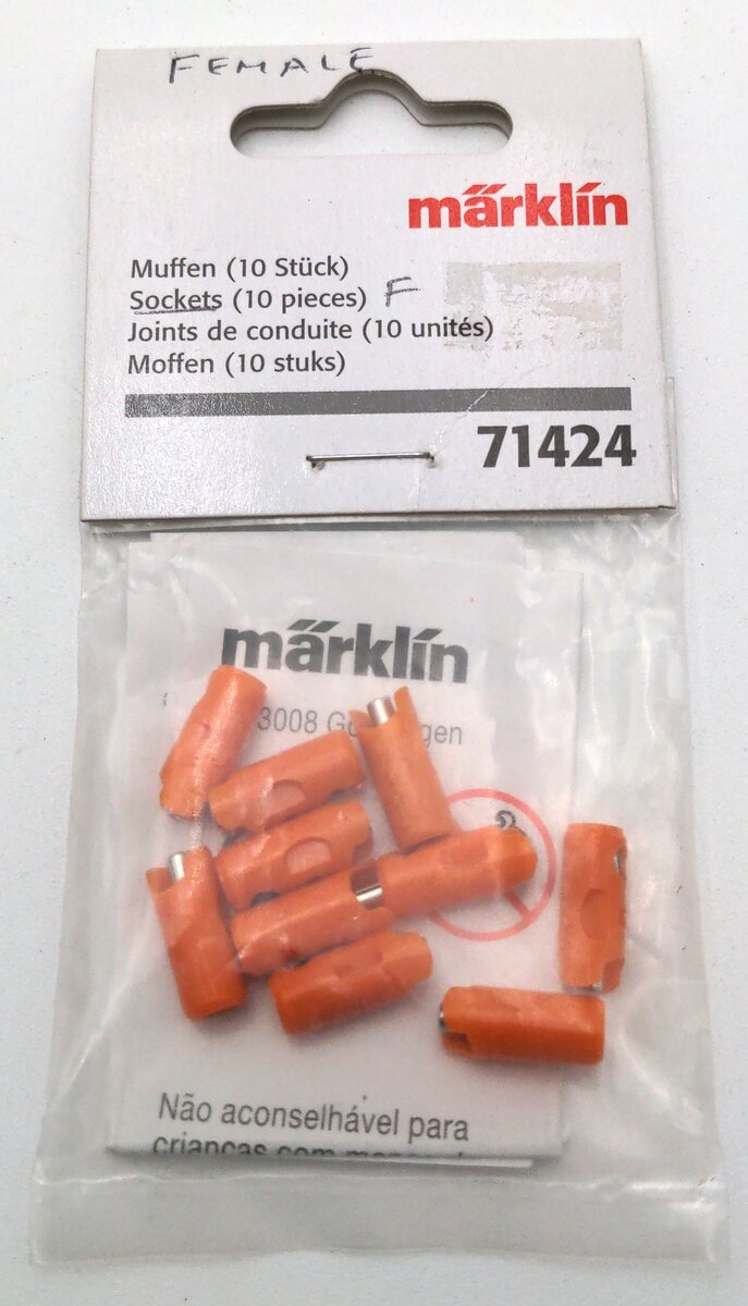 Marklin 71424 Orange Sockets (Pack of 10)
