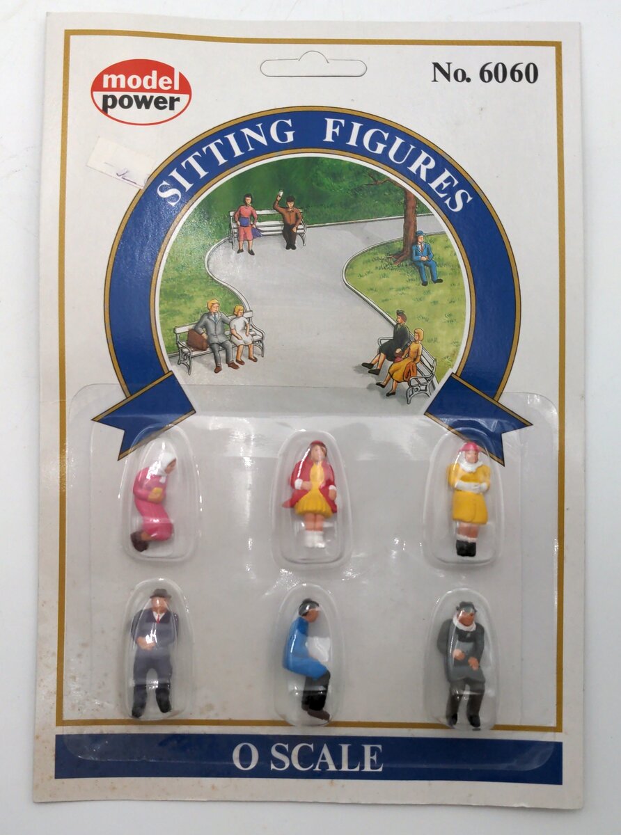 Model Power 6060 O Scale Sitting Figures (Set of 6)