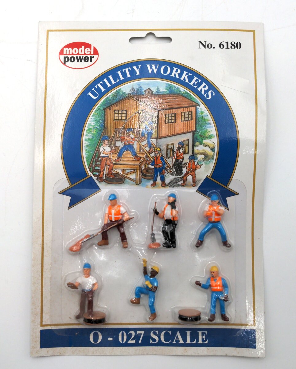 Model Power 6180 O Scale Utility Workers Figure (Set of 6)