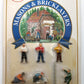 Model Power 6181 O and 0-27 Masons & Bricklayer Figures (Set of 6)