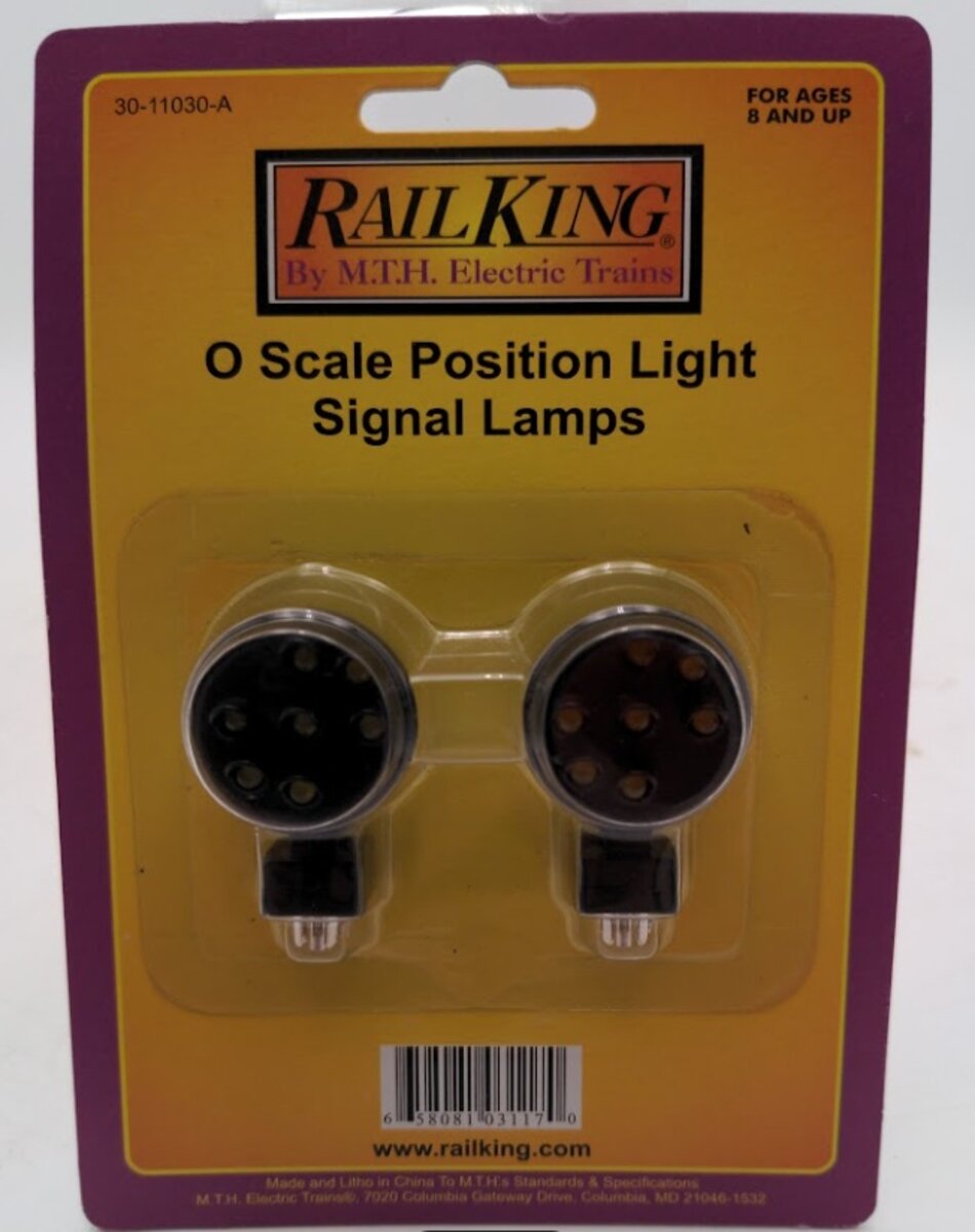 MTH 30-11030-A O Position Light 7-Lamp Signal Heads (Set of 2)