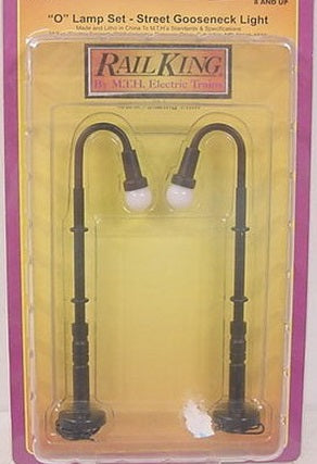 MTH 30-11032 RailKing O Street Gooseneck Light Lamp Set (Pack of 2)