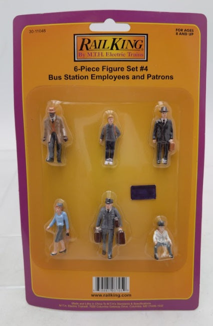 MTH 30-11048 O Scale Bus Station Employees and Patrons Figure Set # 4 (Set of 6)