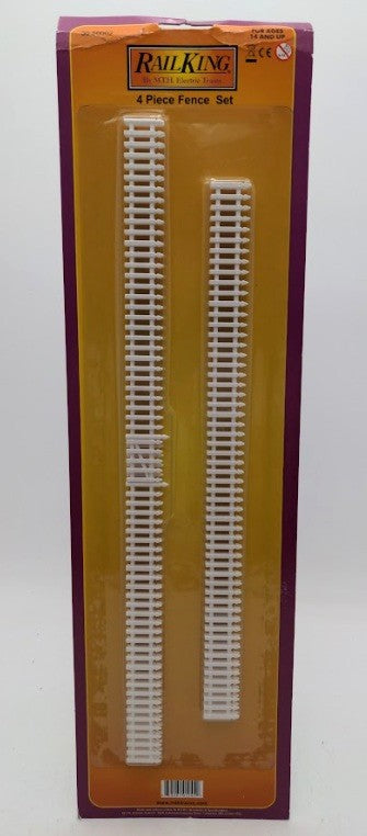 MTH 30-50002 O Scale Plastic White Fence Set (Set of 4)