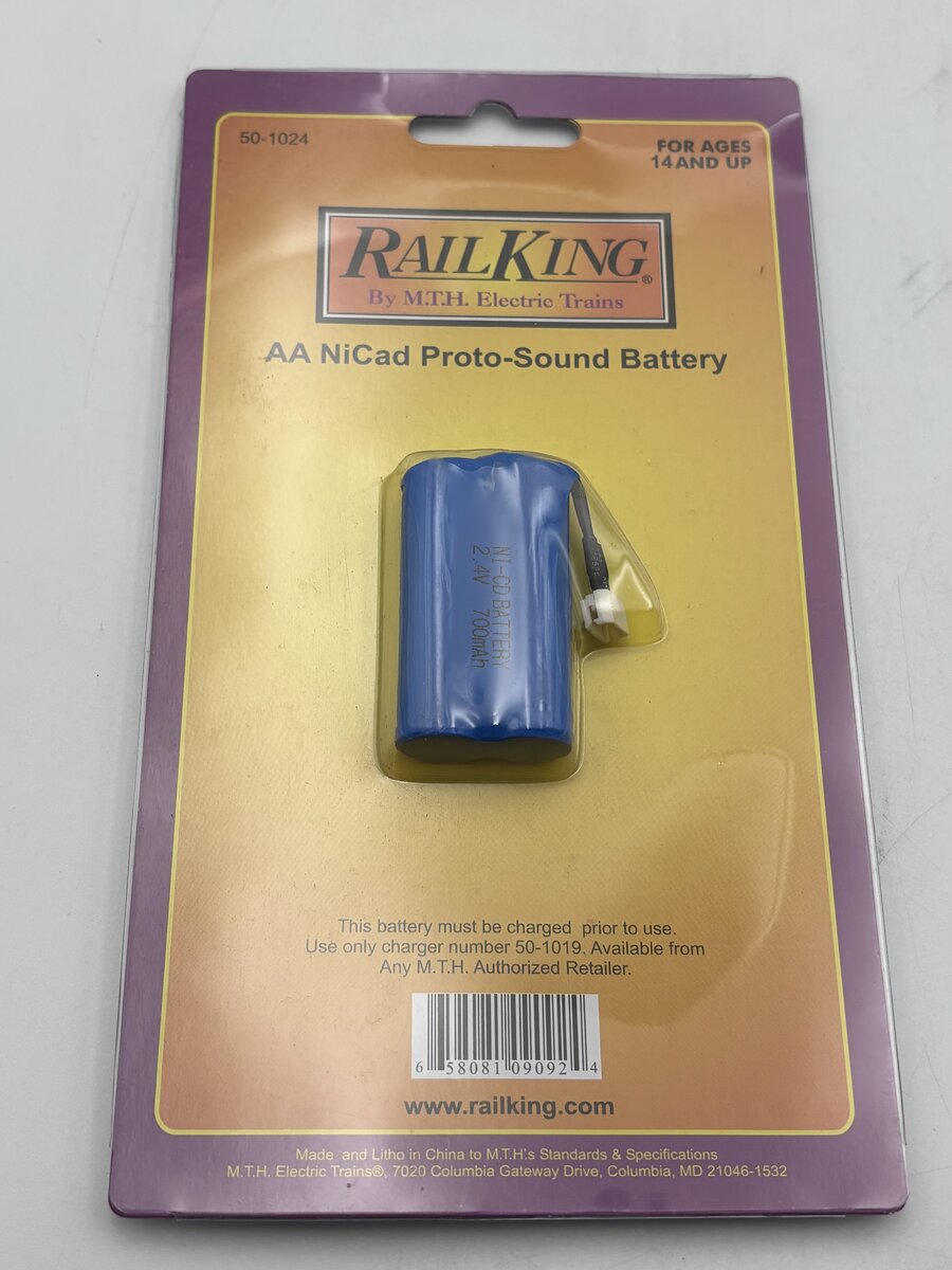 MTH 50-1024 AA NiCad ProtoSound Battery 2.4 V 700mAh