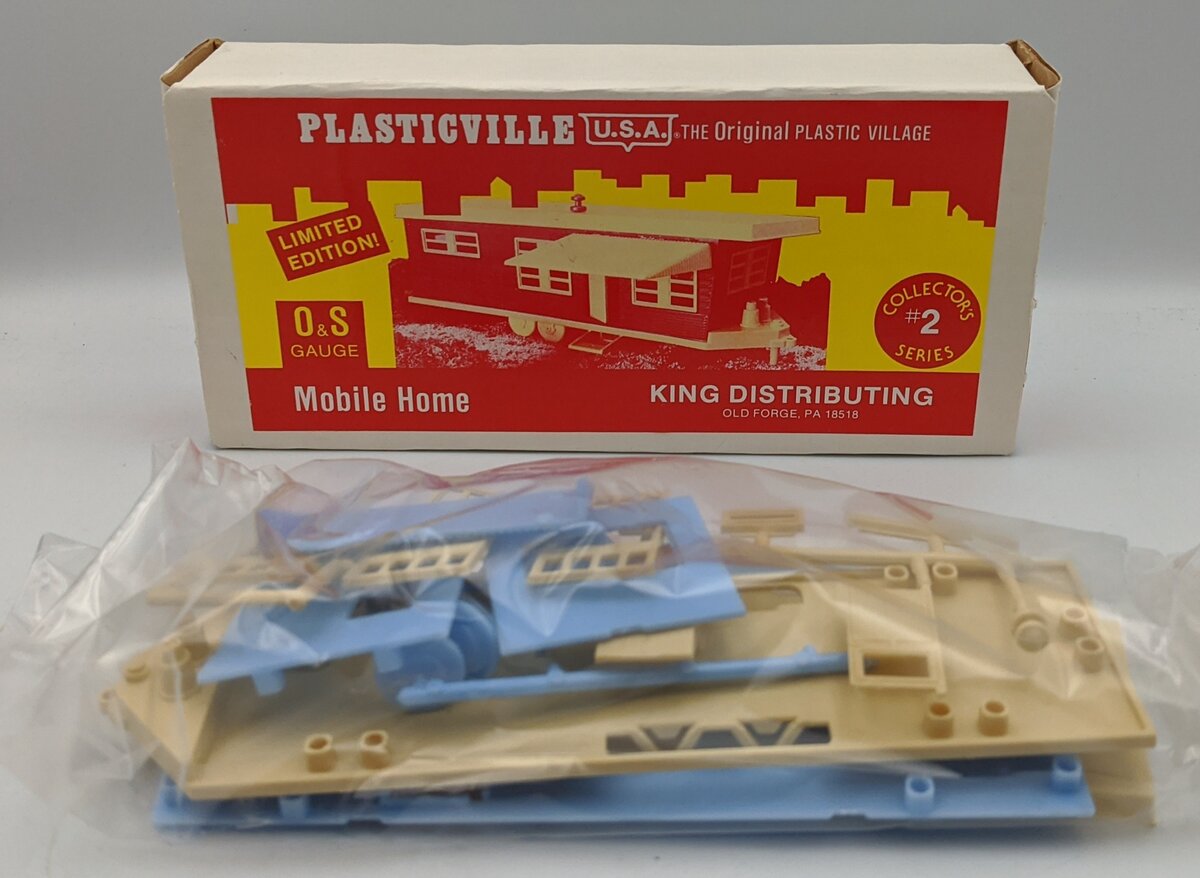 Plasticville 0400 O & S Scale Blue/Cream Mobile Home Limited Edition Plastic Kit