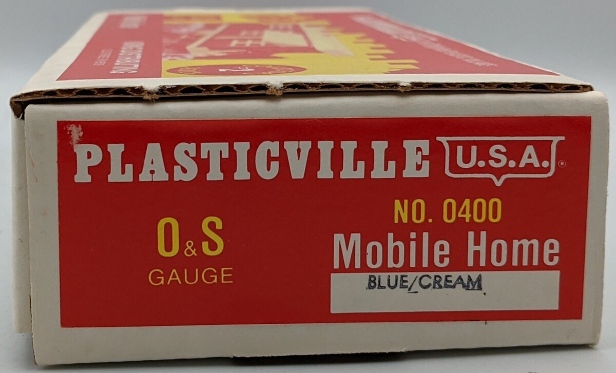 Plasticville 0400 O & S Scale Blue/Cream Mobile Home Limited Edition Plastic Kit