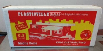 Plasticville 400 Vintage O Cream & Blue Mobile Home Kit