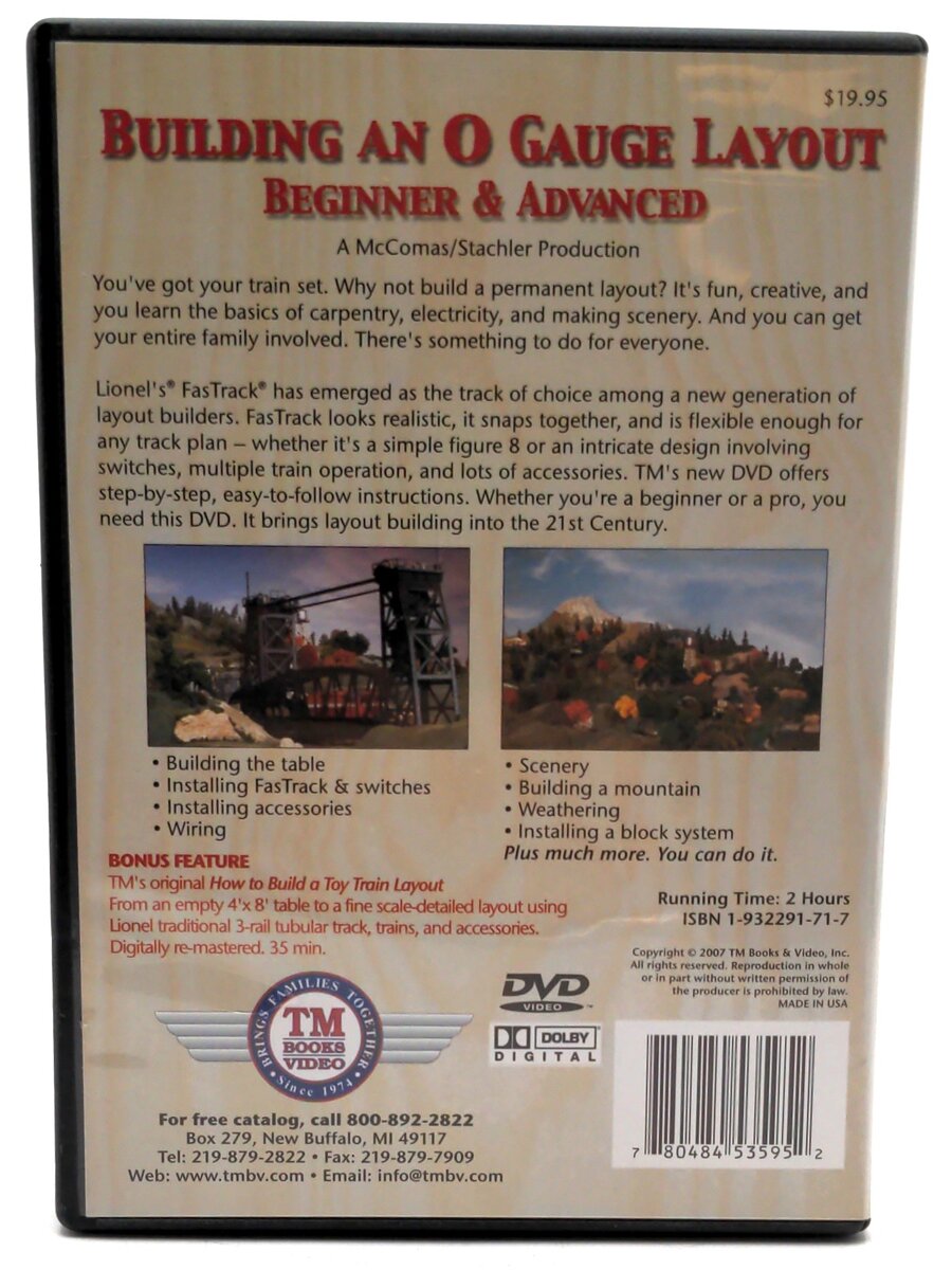 TM Books HOW2 Building An O Gauge Layout DVD