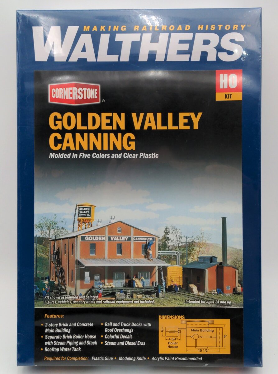 Walthers 933-3018 HO Scale Golden Valley Canning Co. Building Kit