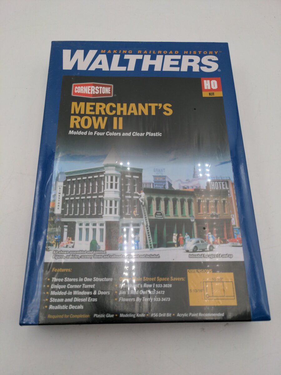 Walthers 933-3029 HO Scale Cornerstone Series Merchant's Row II Building Kit