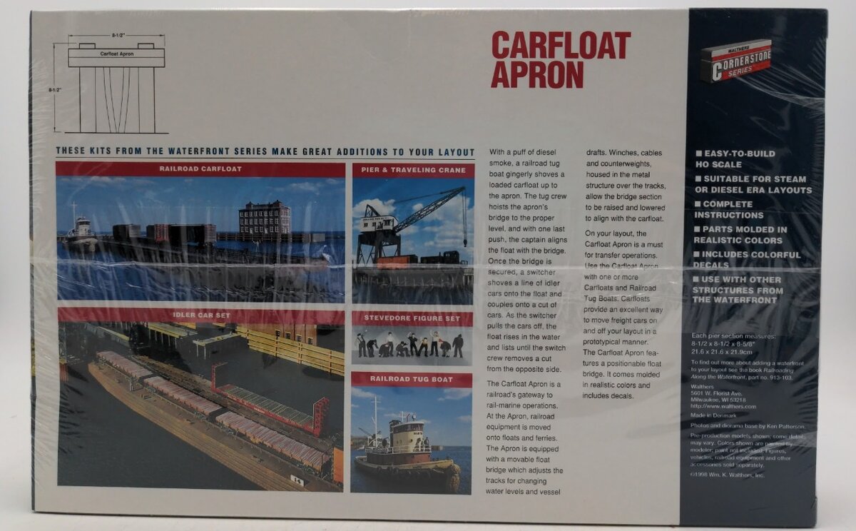 Walthers 933-3068 HO Car Float Apron Cornerstone Series Structure Kit