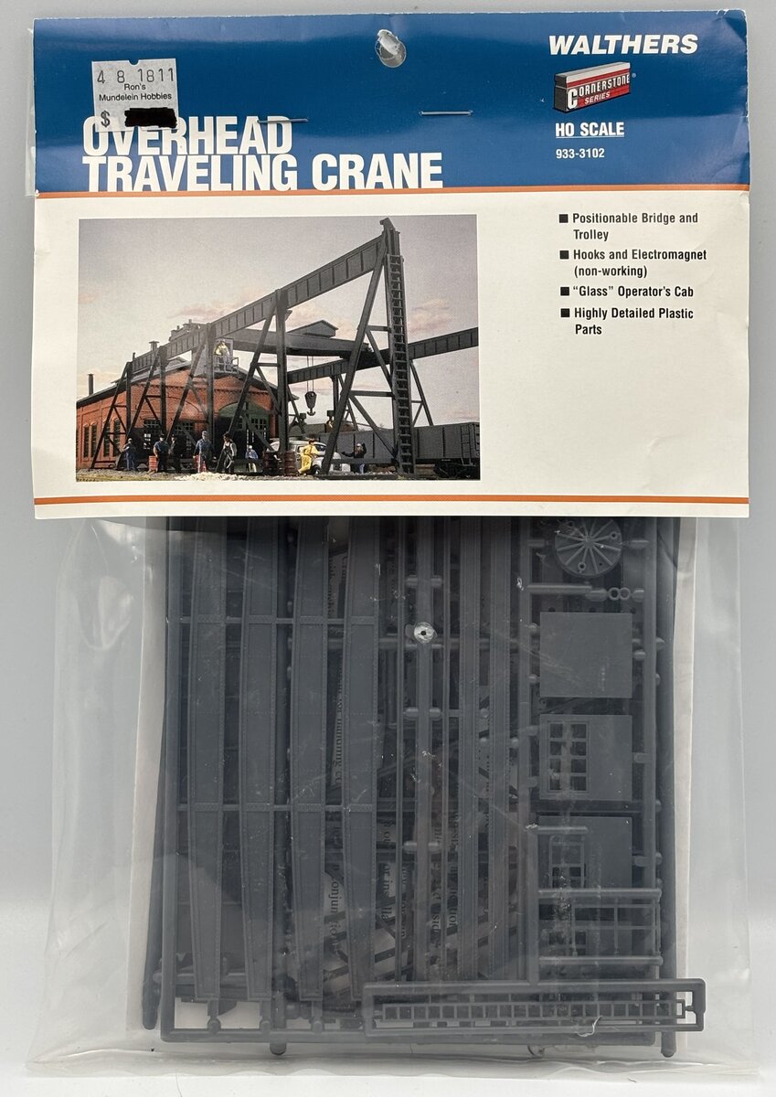 Walthers 933-3102 HO Scale Overhead Traveling Crane Plastic Kit