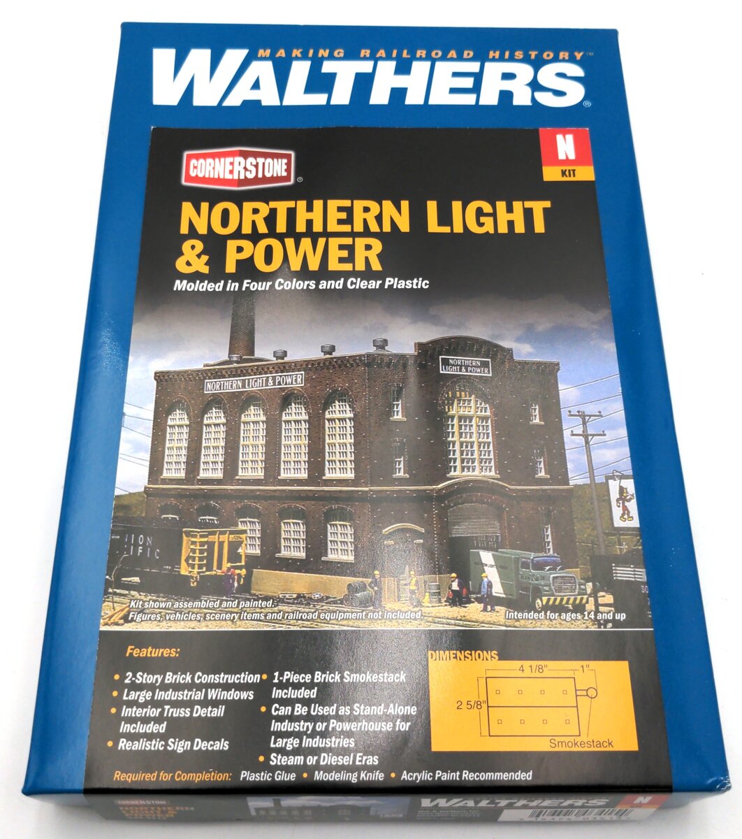 Walthers 933-3214 N Scale Northern Light and Power Powerhouse Building Kit
