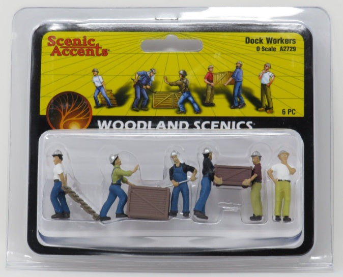 Woodland Scenics A2729 O Scenic Accents Dock Worker Figures (Set of 6)