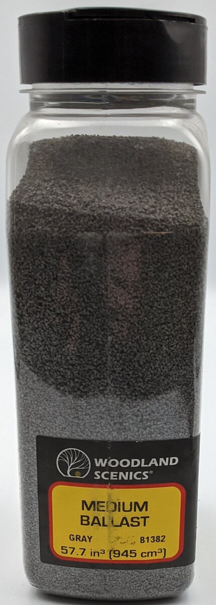 Woodland Scenics B1382 Gray Medium Ballast 32 Oz. Shaker