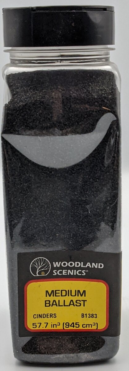 Woodland Scenics B1383 Cinders Medium Ballast 32 Oz. Bottle Shaker