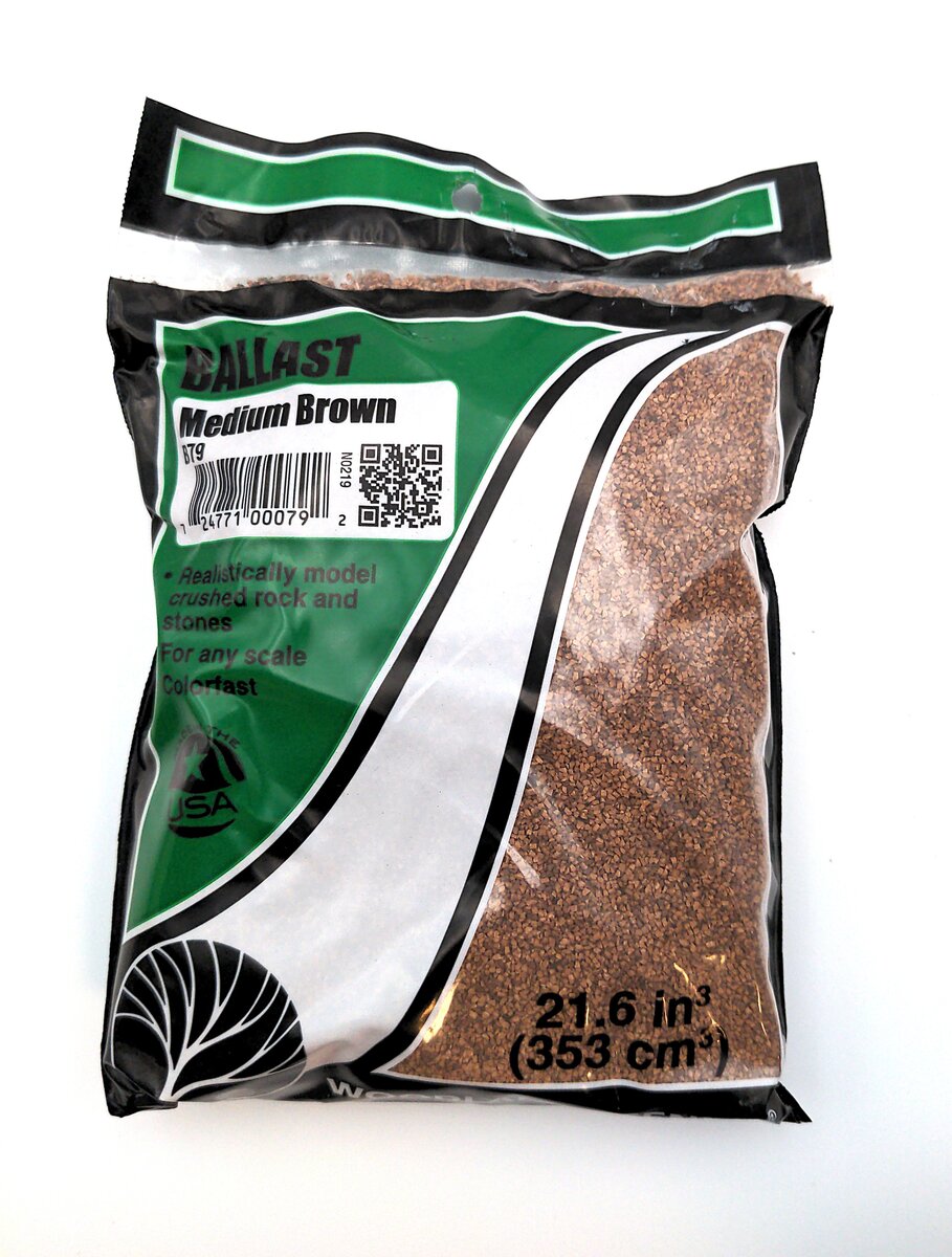 Woodland Scenics B79 Brown Medium Ballast 7 Oz. Bag