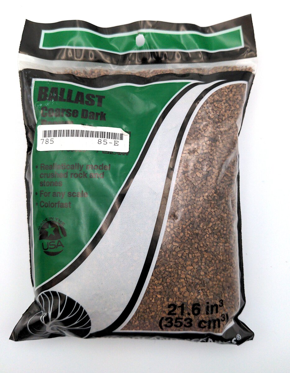 Woodland Scenics B85 Dark Brown Coarse Ballast 7 Oz. Bag