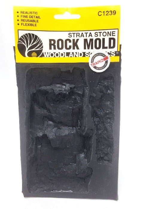 Woodland Scenics C1239 Strata Stone Rock Mold Reusable & Flexible