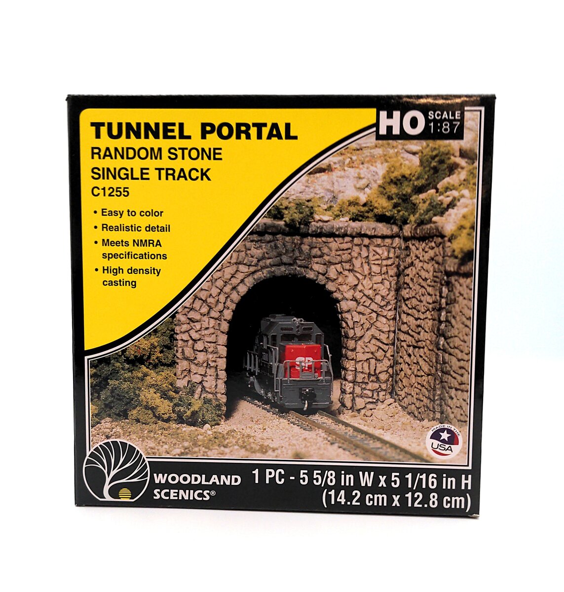 Woodland Scenics C1255 HO Scale Random Stone Single Track Tunnel Portal