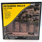 Woodland Scenics C1259 HO Scale Cut Stone Retaining Walls (Pack of 3)