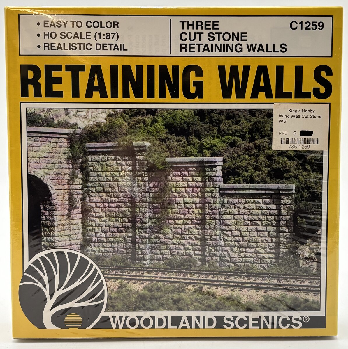 Woodland Scenics C1259 HO Scale Cut Stone Retaining Walls (Pack of 3)