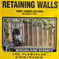 Woodland Scenics C1260 HO Scale Timber Retaining Walls (Pack of 3)