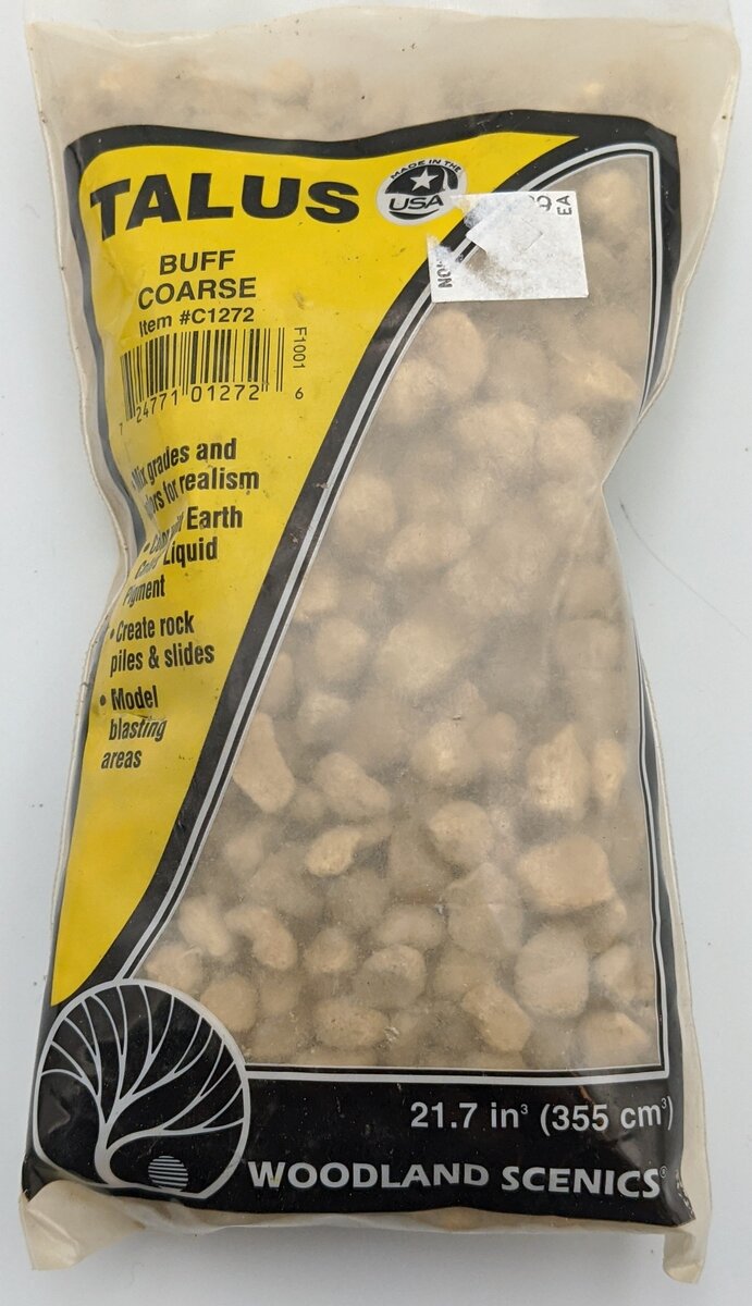 Woodland Scenics C1272 Coarse Buff Talus - 12 Oz. Bag