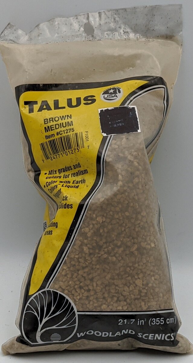 Woodland Scenics C1275 Medium Brown Talus 12 Oz. Bag (Rock Debris)