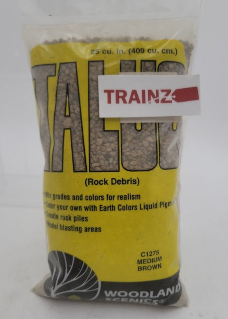 Woodland Scenics C1275 Medium Brown Talus 12 Oz. Bag (Rock Debris)