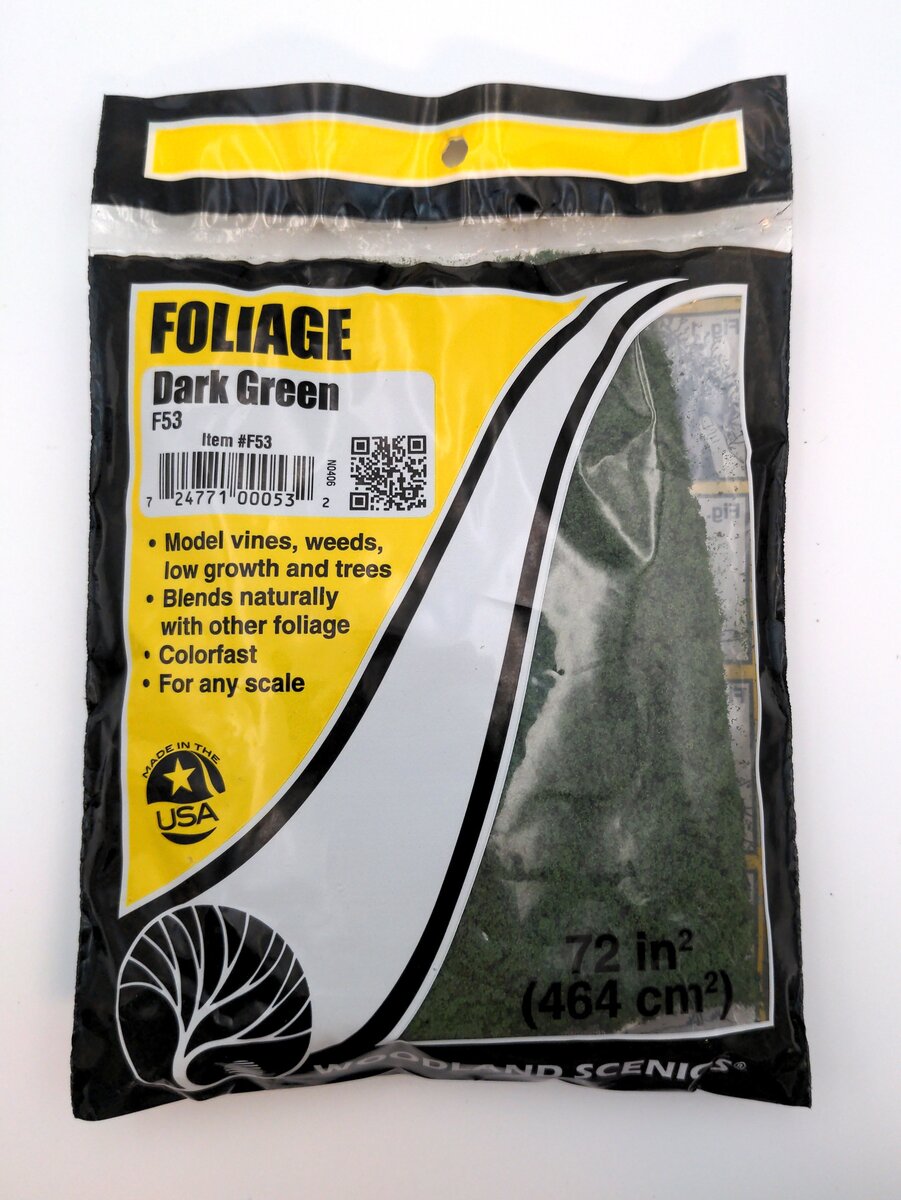 Woodland Scenics F53 Dark Green Foliage Bag 60 Sq. In.