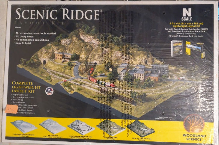 Woodland Scenics ST1482 N Scenic Ridge Lightweight Layout Kit