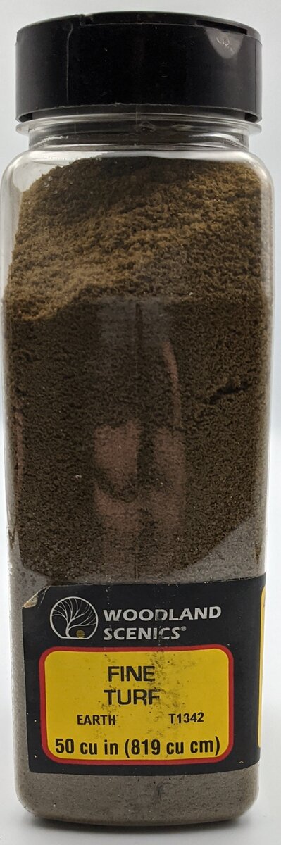 Woodland Scenics T1342 Earth Fine Turf 32 Oz. Shaker Bottle