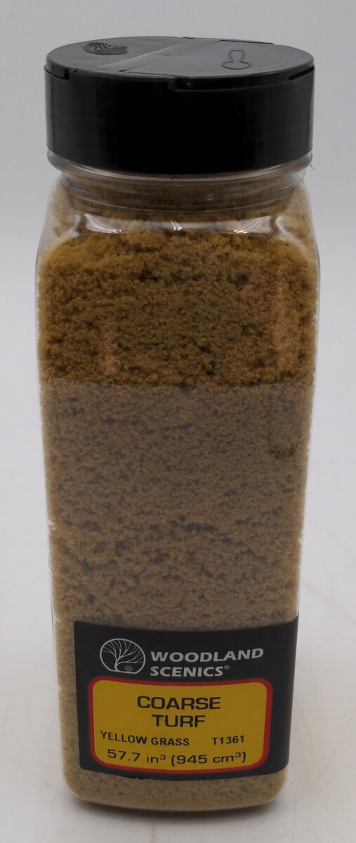 Woodland Scenics T1361 Coarse Turf Yellow Grass 32 Oz. Shaker