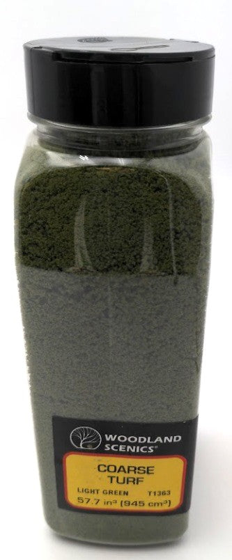 Woodland Scenics T1363 Coarse Turf Light Green 32 Oz. Shaker